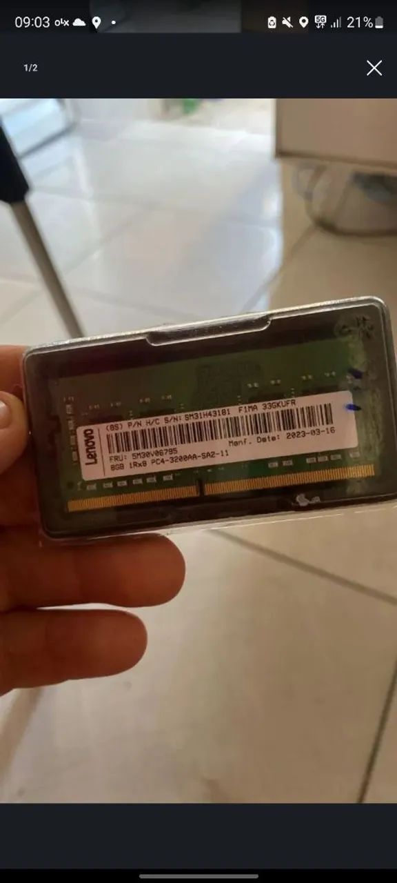 Memoria 8gb 3200mhz notebook - Foto 2