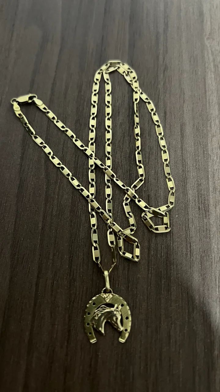Corrente de ouro 18 modelo Piastrine( 9,6 Grama ) ( 62cm ) - Foto 2