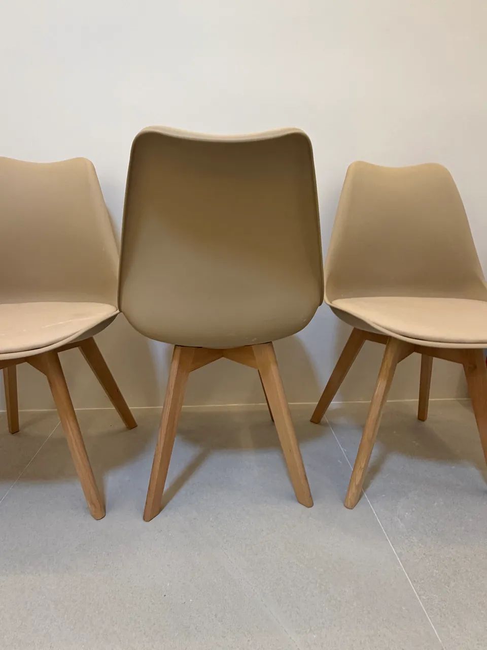 Kit com 4 Cadeiras Eames Wood Bege - Novas - Foto 2