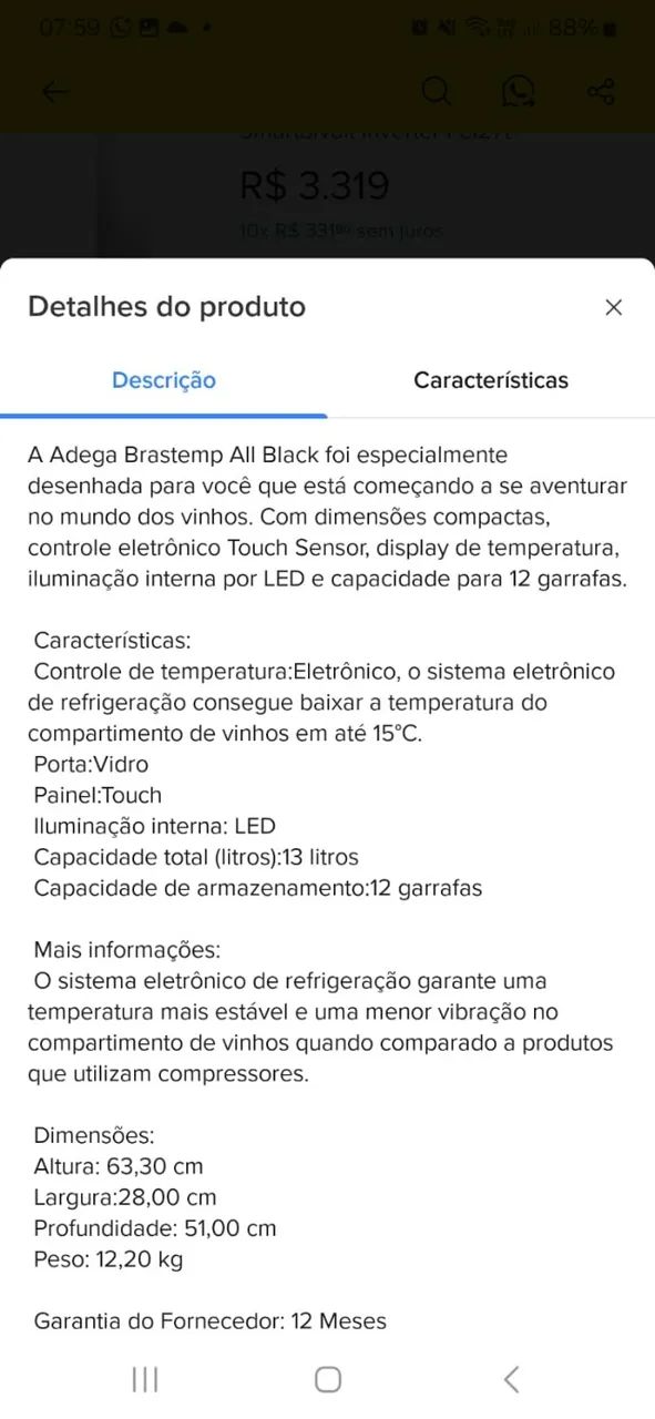 Adega De Vinho Na Caixa é Novo - Foto 2