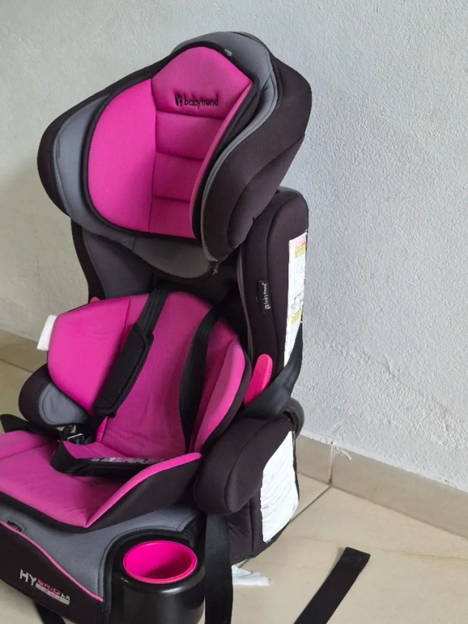 Cadeirinha Infantil Rosa Para Carro Bebê E Criança - Foto 2