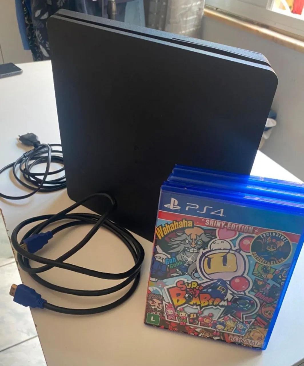 PS4 SLIM 1TB + 3 JOGOS + CABOS HDMI E FORÇA  - Foto 2