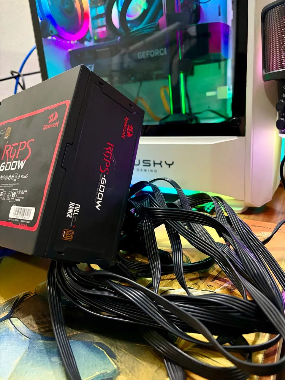 Fonte Redragon RGPS 600W 80 Plus - Foto 2