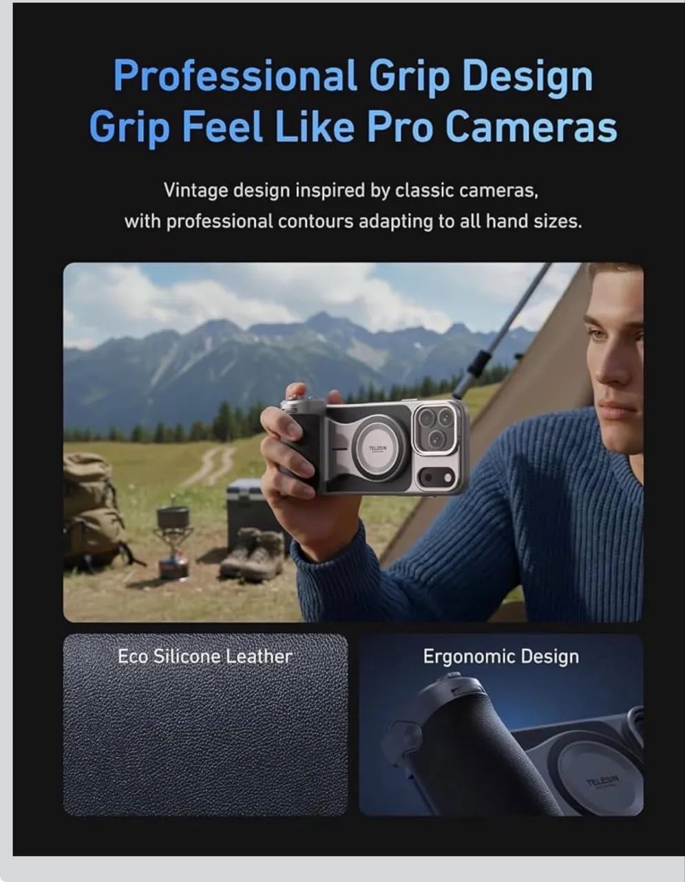 TELESIN Kit Master Grip para iPhone 17 Pro Max - Foto 3