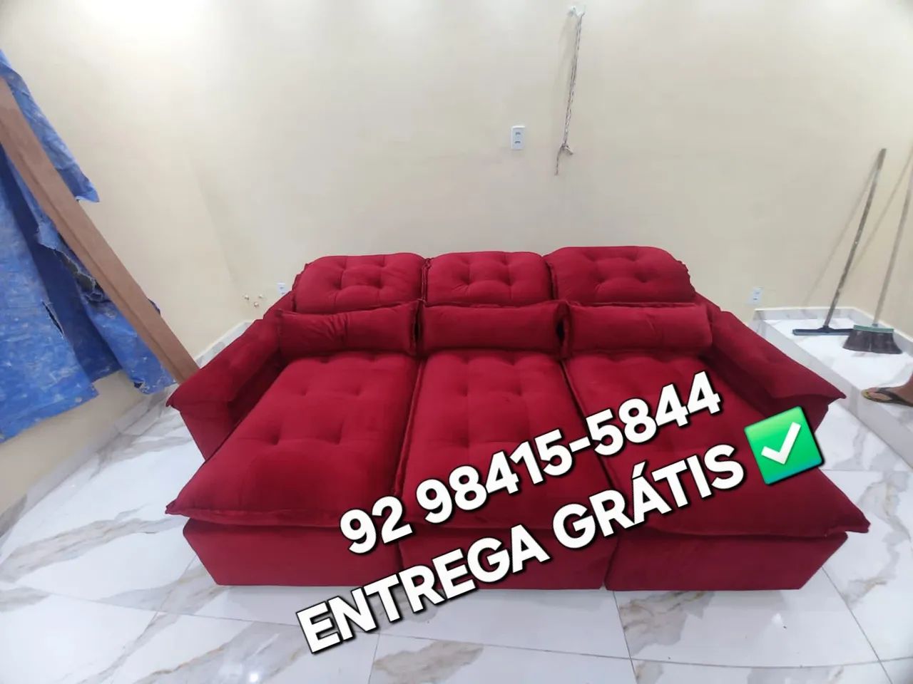 Sofá Retrátil 3 lugares entrega grátis em toda manaus - Foto 5