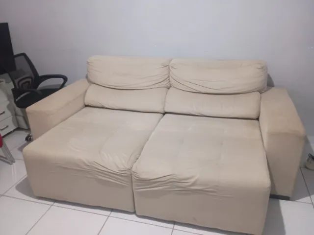 Sofá 3 lugares, retrátil e reclinável 