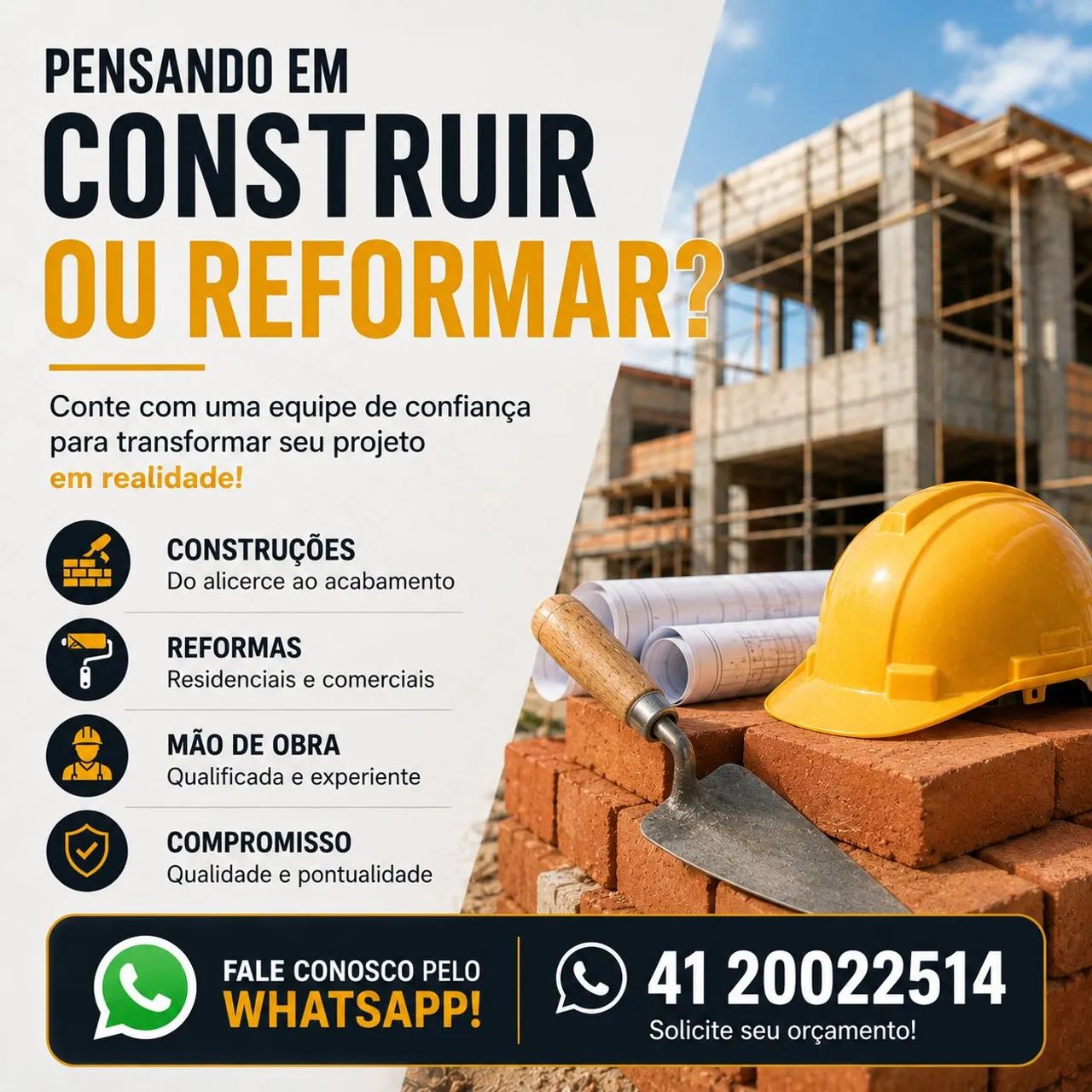 Vai construir ou reformar?