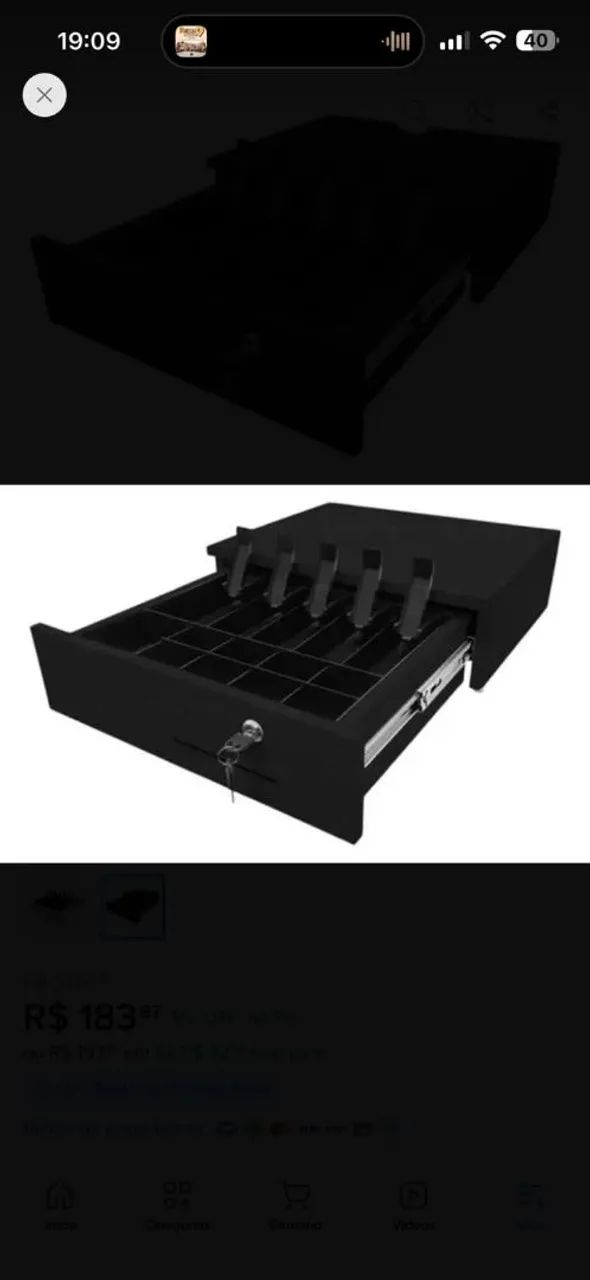 Vendo gaveta de dinheiro