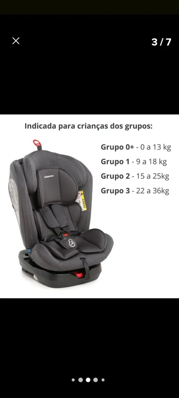 Cadeira Infantil para Carro GALZERANO IMOLA 360 Isofix 0-36k 8019pt Cinza - Foto 3