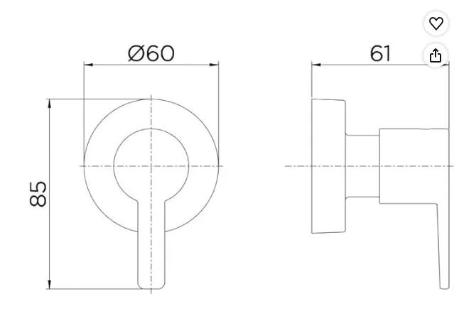 Acabamento para registro DOCOL modelo Gali - Foto 2