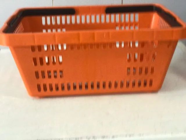 Cesta Plástica Reforçada para Mercado, Hortifruti, Peixaria 
