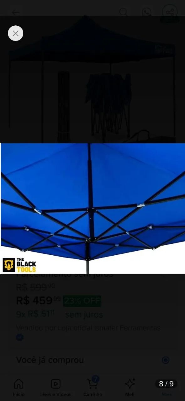 Tenda sanfonada nova nunca usada - Foto 3