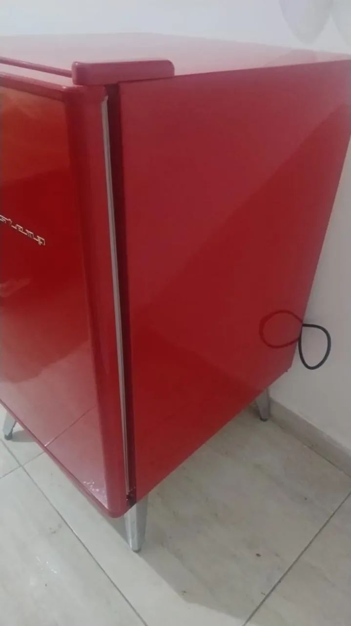 Frigobar retro vermelho - Foto 3
