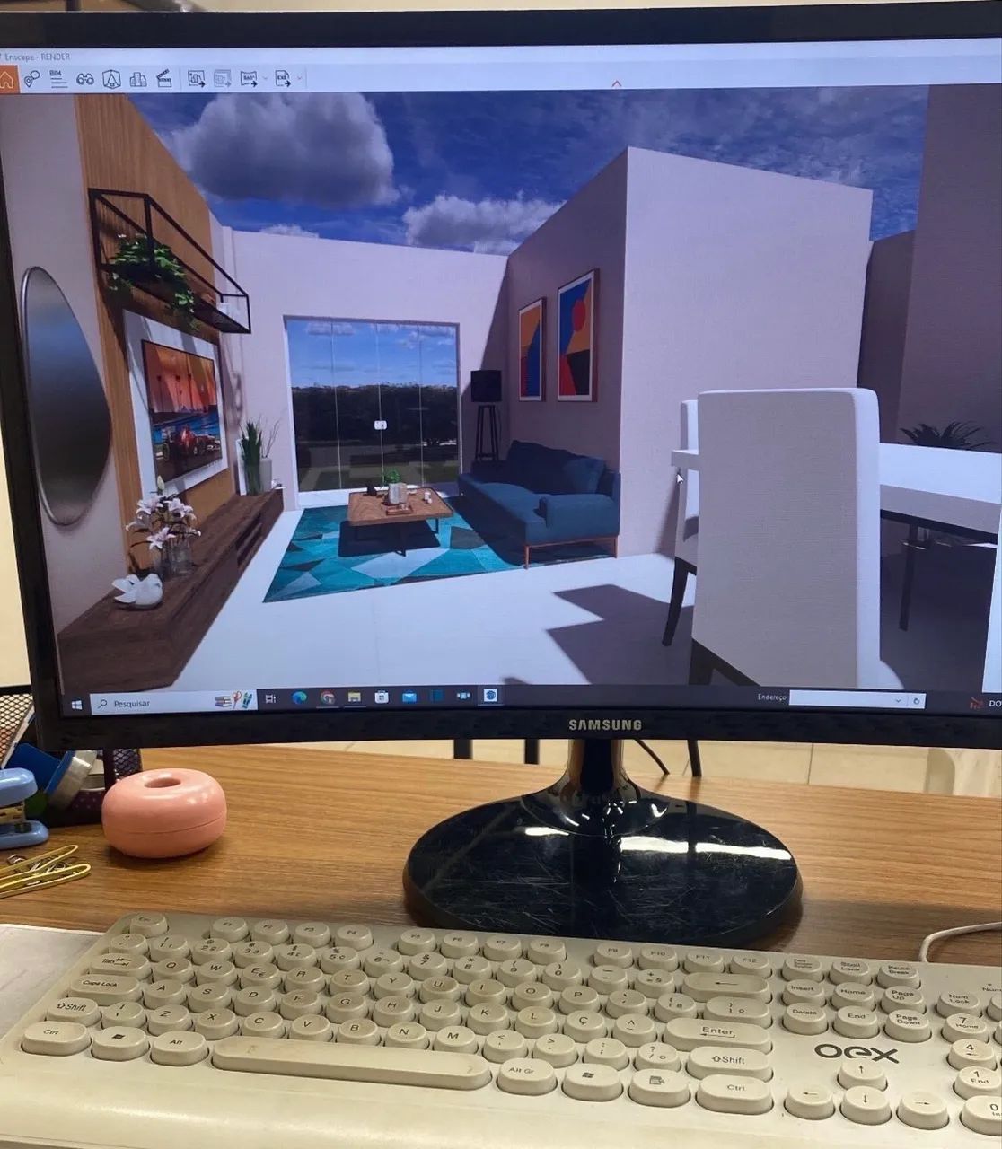 Monitor curvo 24 polegadas 