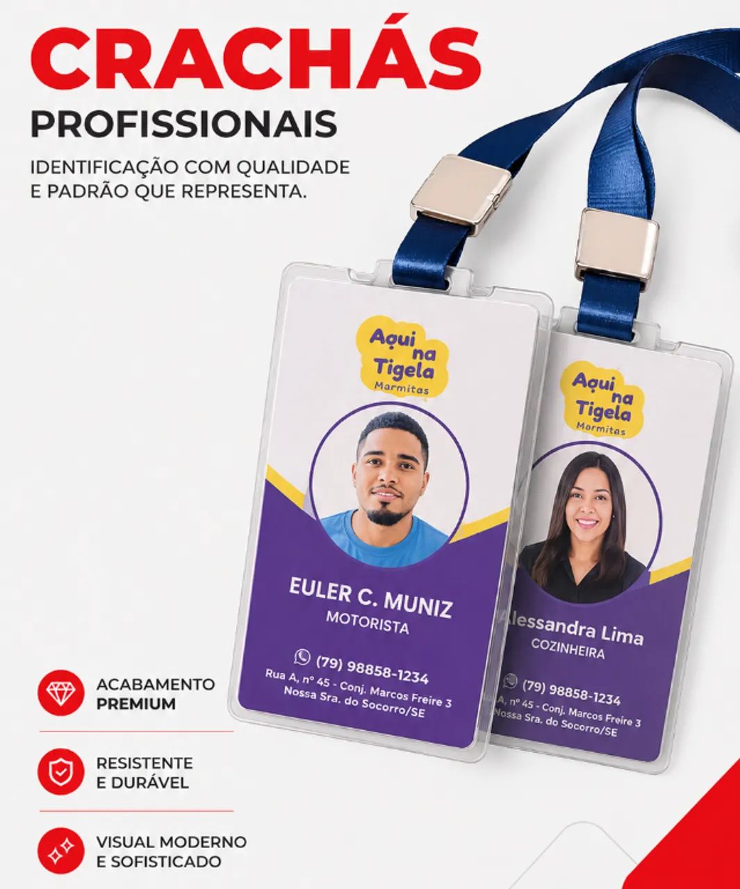 Produção de crachás