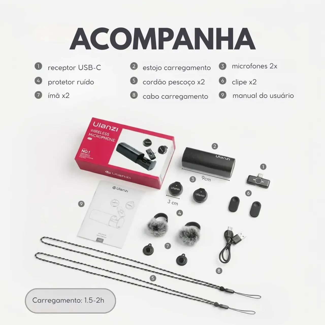 Microfone lapela A21 Ulanzi anti ruído para smartphone - Foto 2
