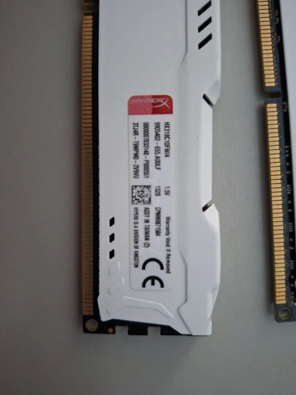 2 unidades - Memória RAM HyperX Fury 4GB DDR3 1866MHz Branca - Gamer (HX318C10FW/4) - Foto 2