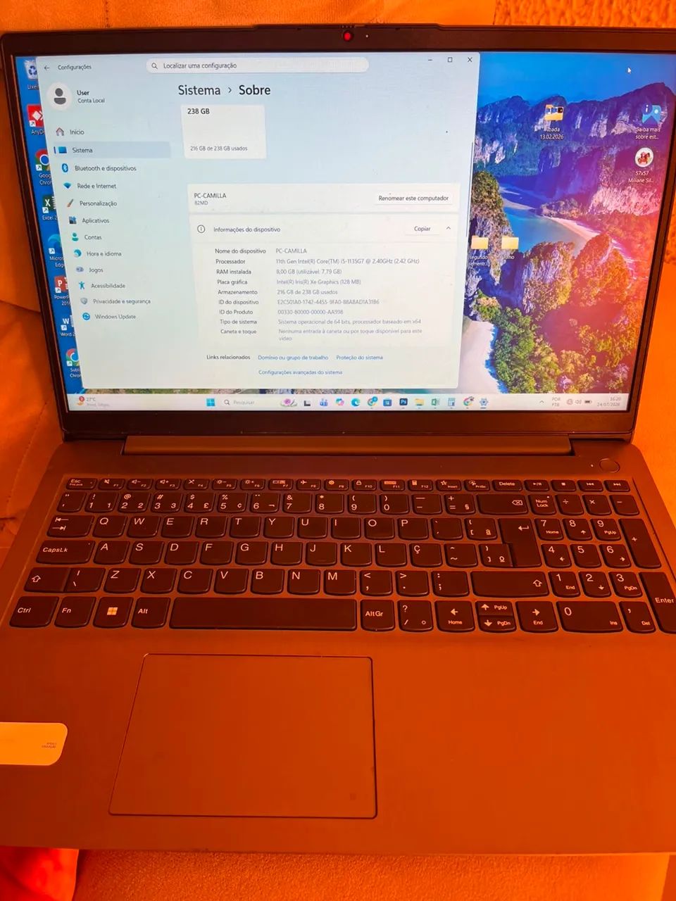 Notebook Lenovo, I5 de 11º geração. Recebo seu console na troca.