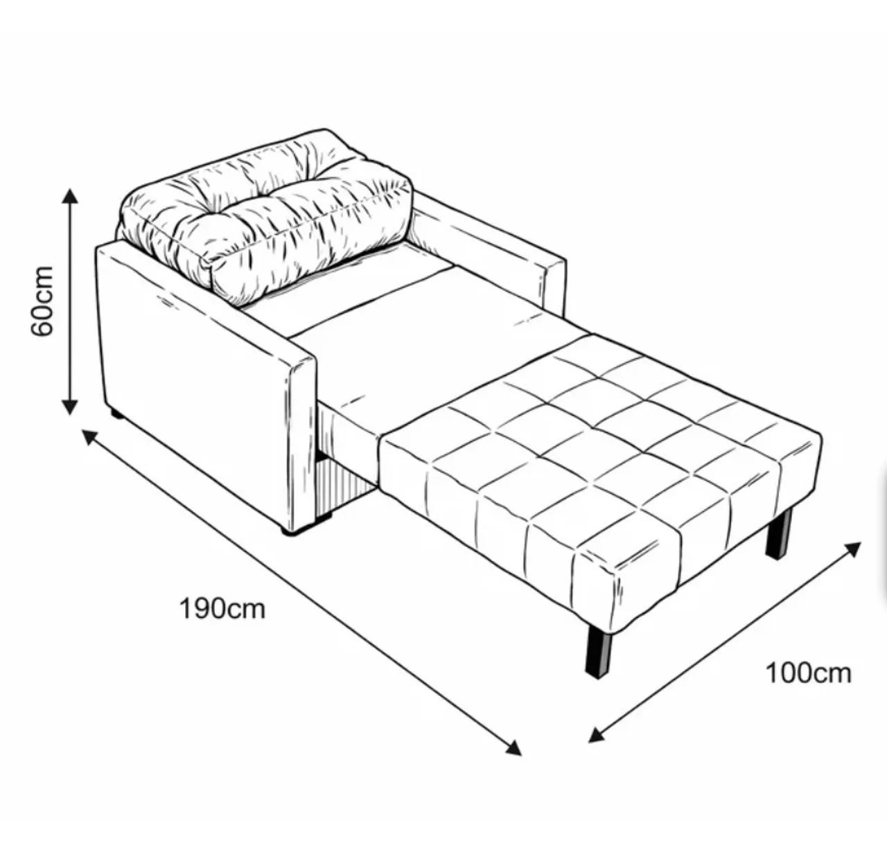 Sofá cama retrátil - Foto 2
