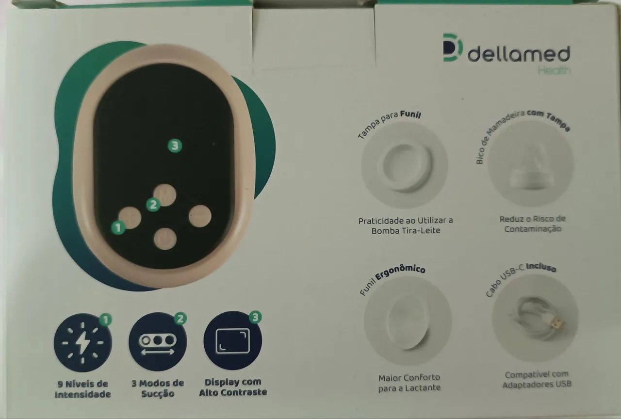 bomba tira-leite elétrica dellamed - Foto 3