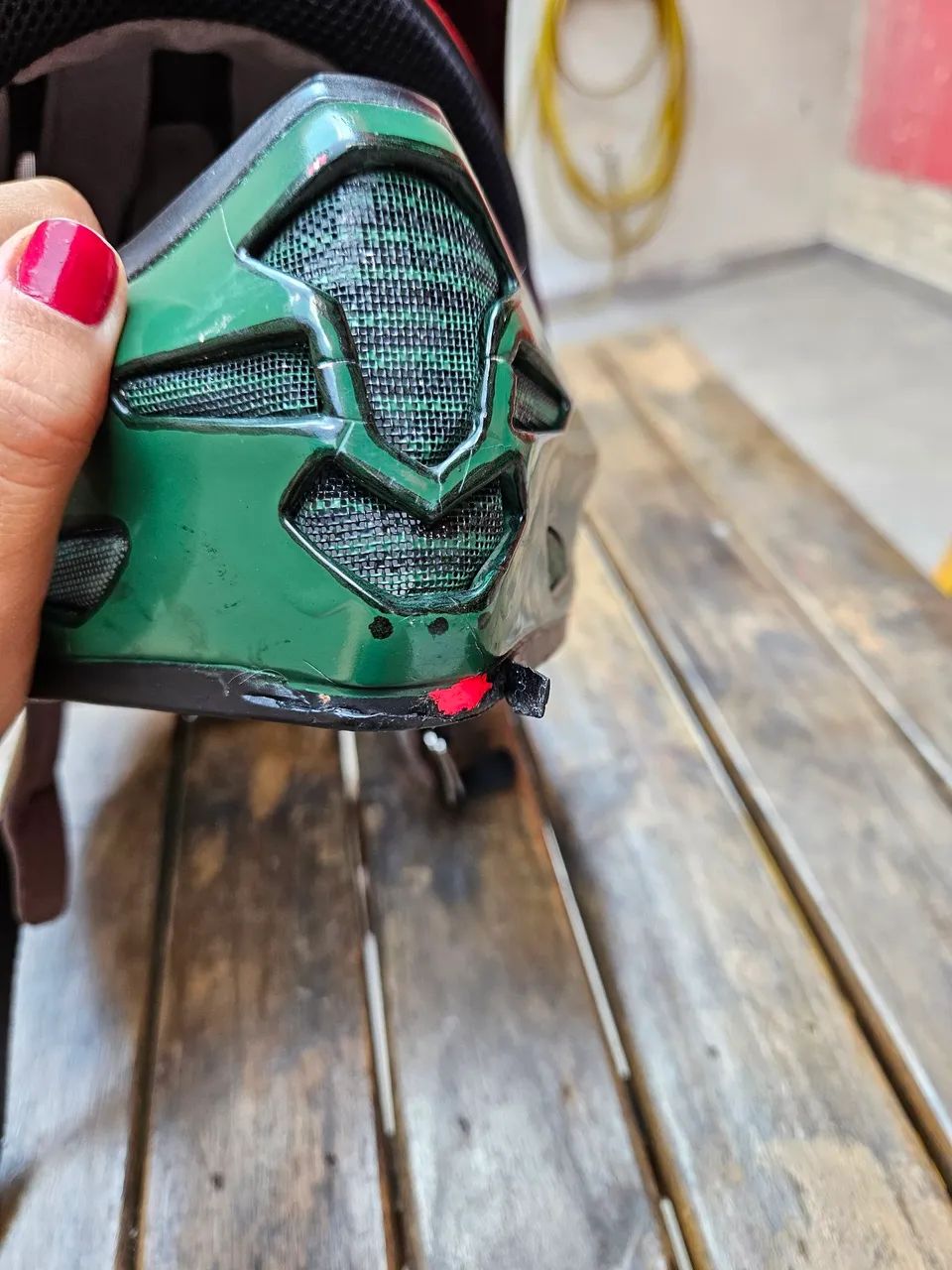 Capacete Bike Downhill ASW cores do Reggae - Foto 5