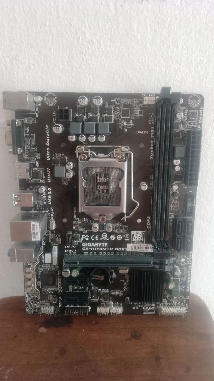 Placa mãe 1151 Ddr3 H110 Com Defeito 