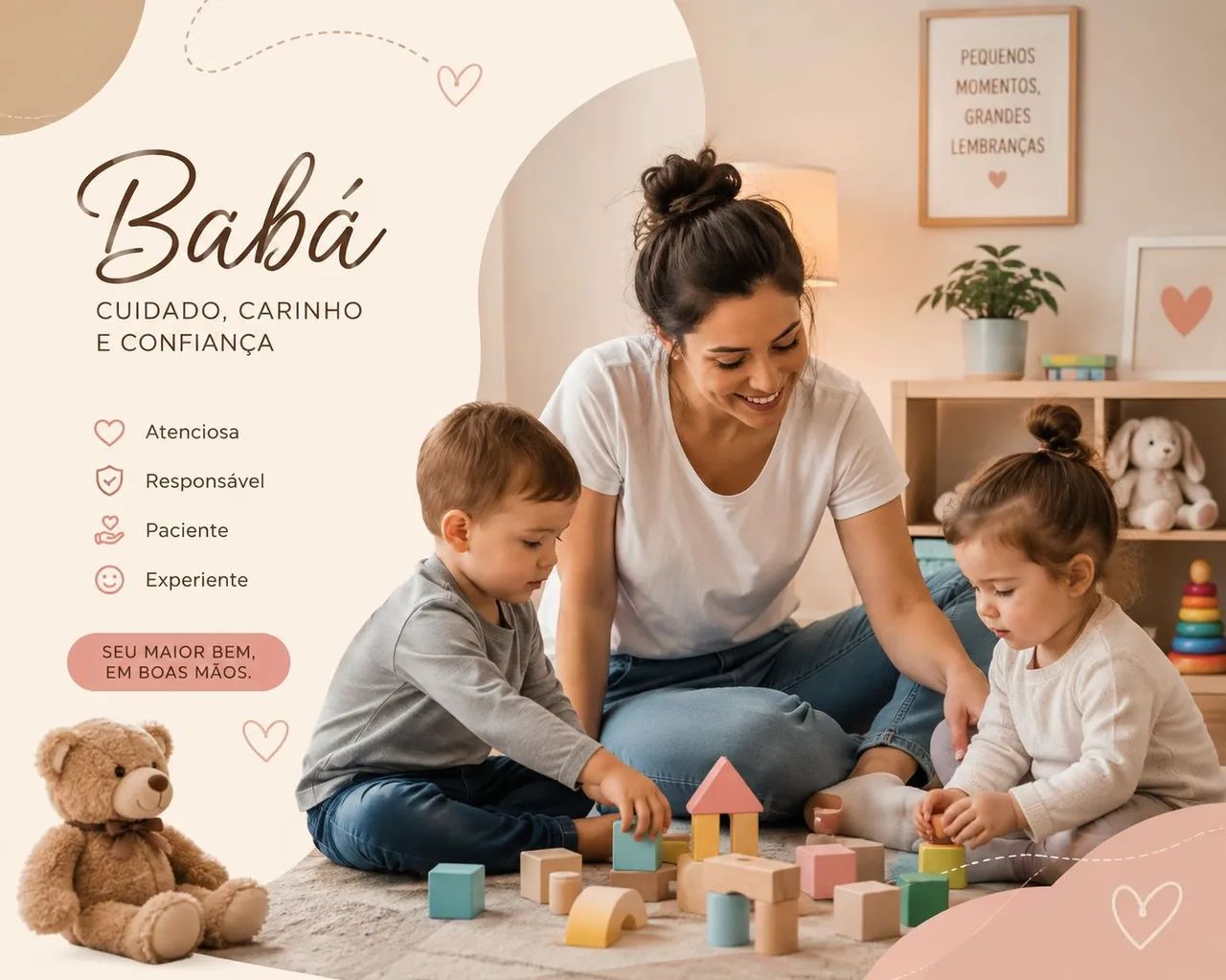 Babá | Cuidados Infantis e Acompanhamento de 0 a 8 Anos