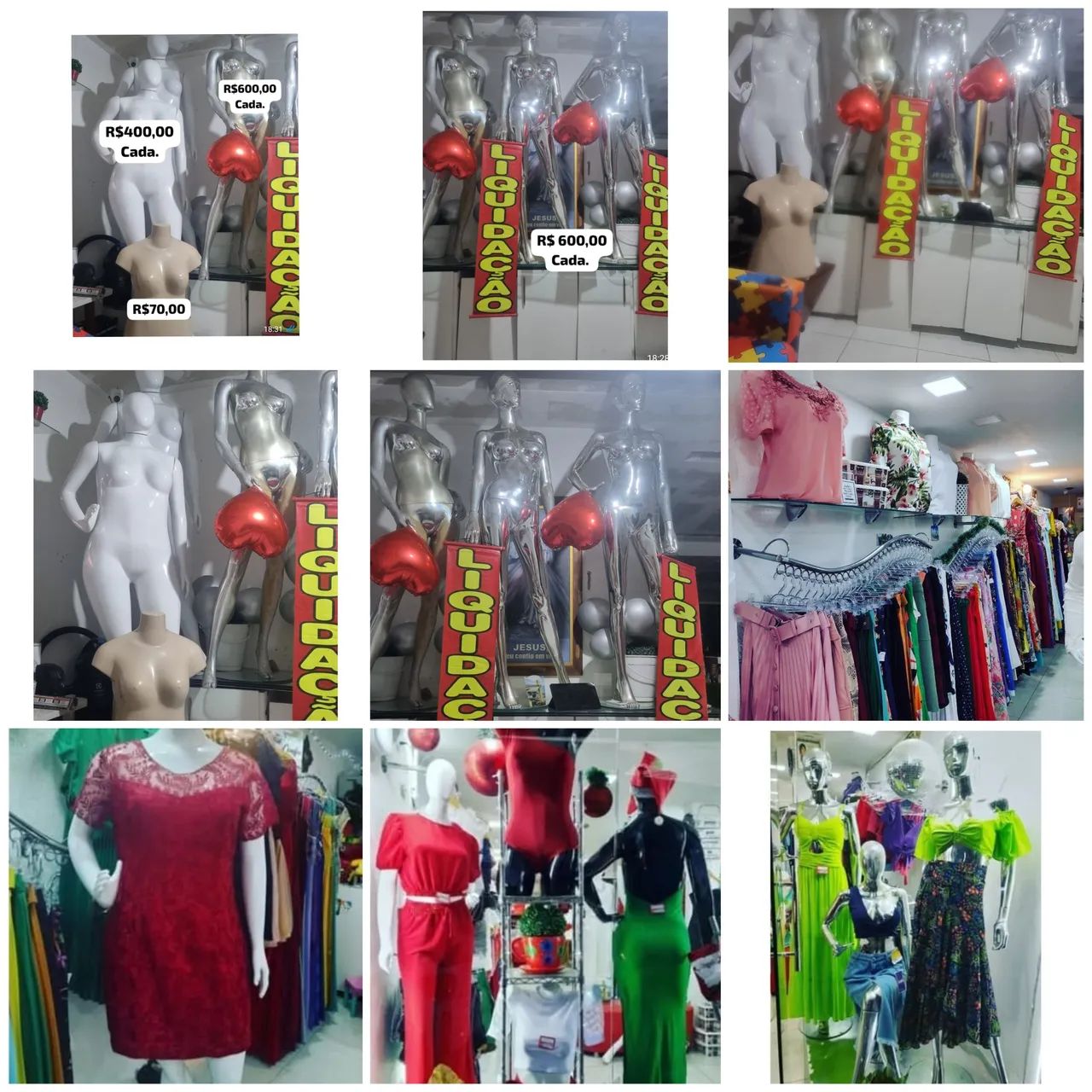 MANEQUINS  E ARARAS, 