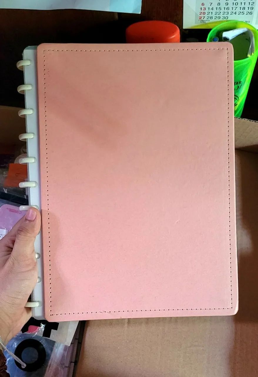 Caderno inteligente grande + refil folhas pautadas e discos