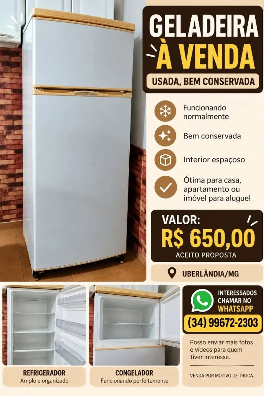 VENDA DE GELADEIRA 