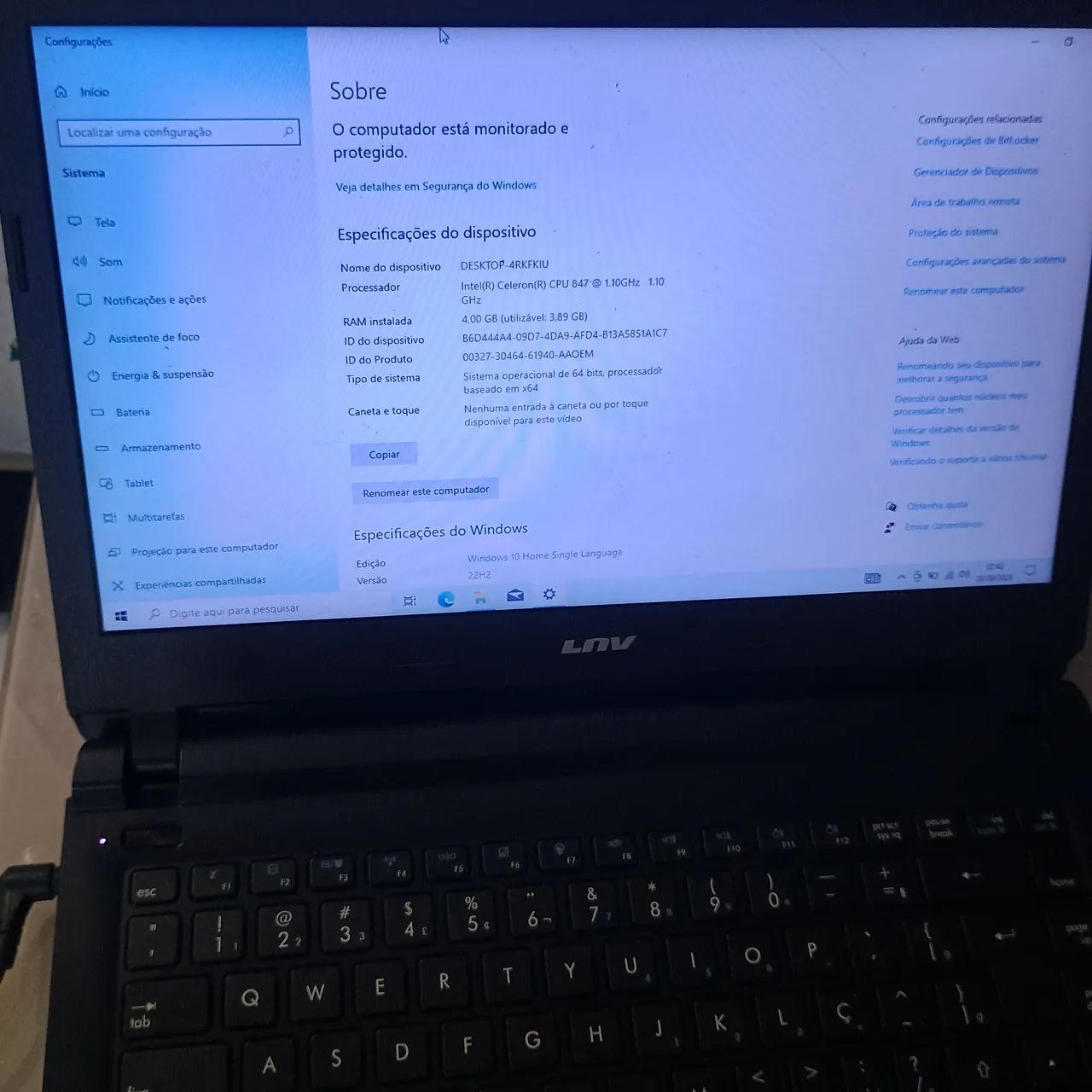 Notebook Lenovo bem conservado funcionando perfeitamente  - Foto 5