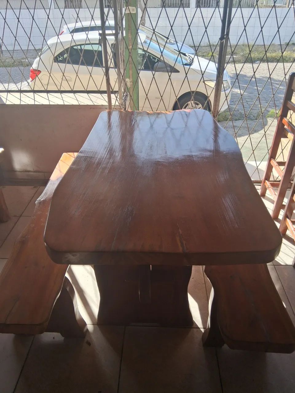 MESA DE MADEIRA JAQUEIRA, RÚSTICA