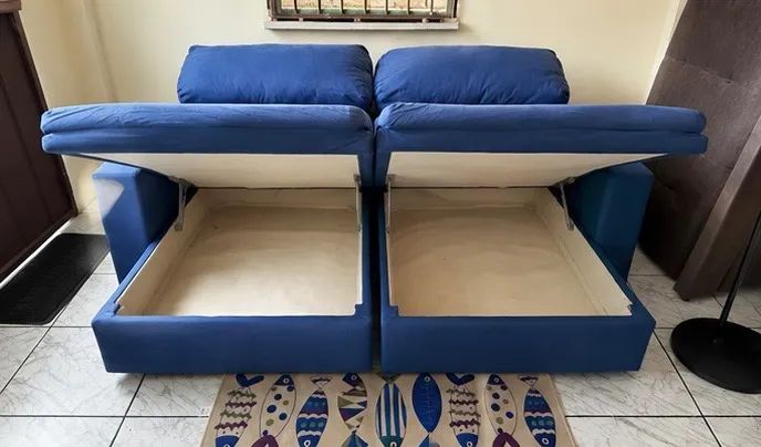 Sofá cama baú 3 em 1
