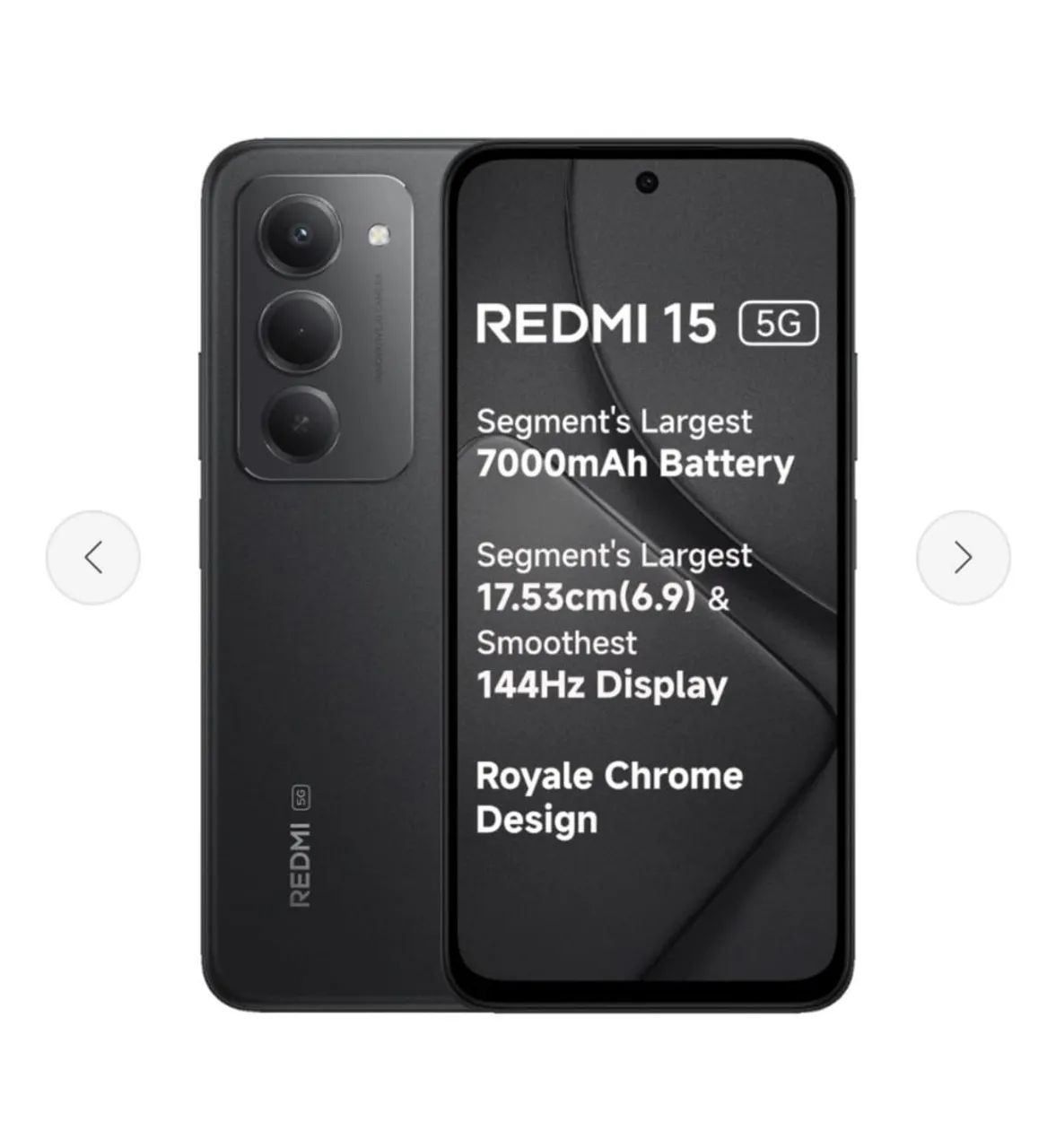 Xiaomi Redmi 15 com 8 gigas de RAM+ 256 de Rom com 7.000 mah