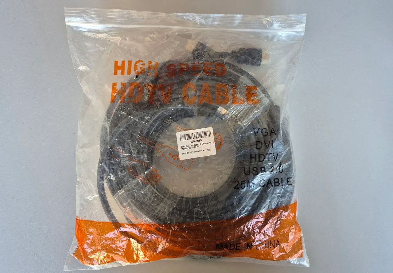 Cabo hdmi 4k 3d 25m - Foto 2