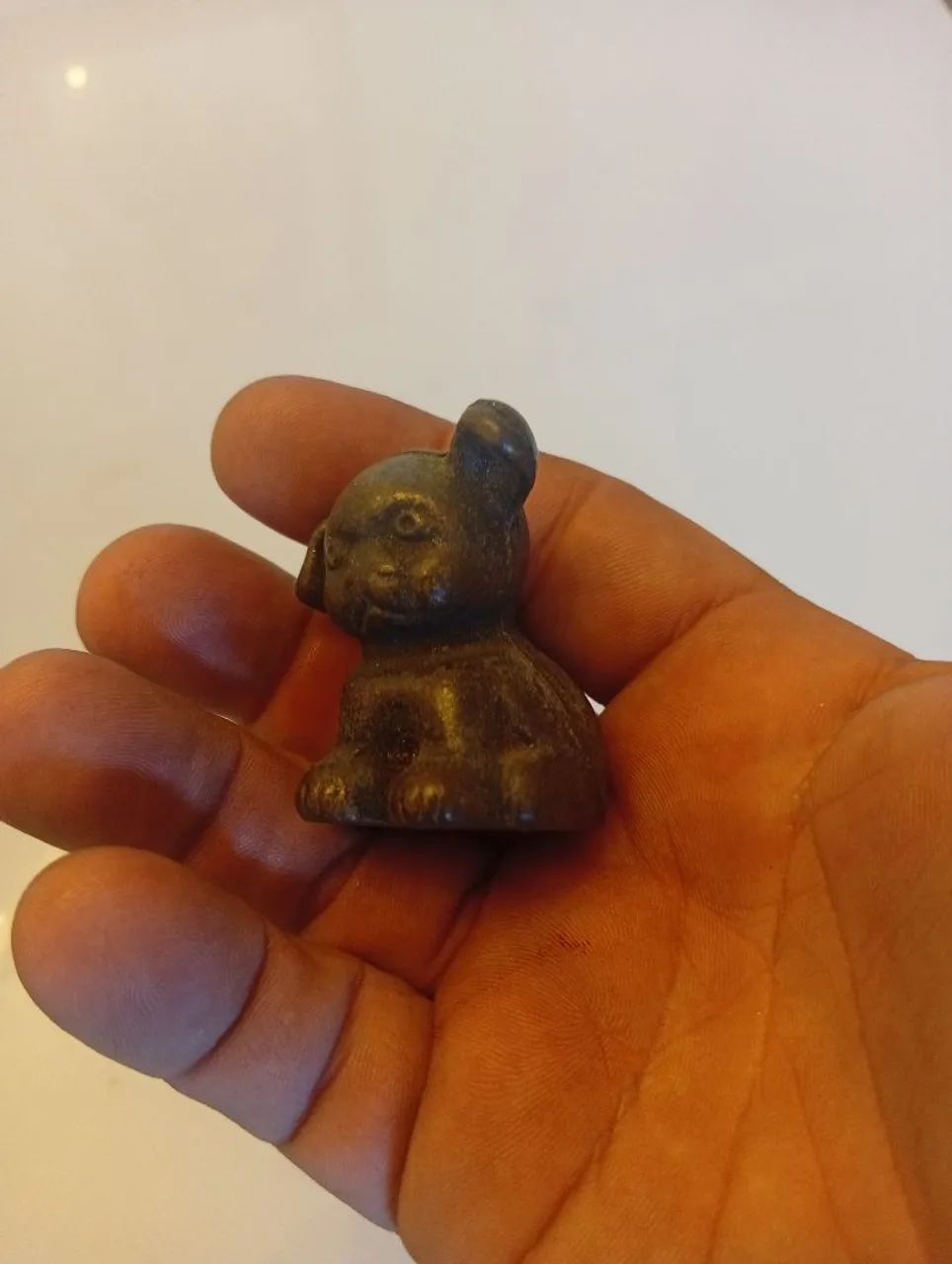 Par de cachorros em metal fundido  - Foto 3