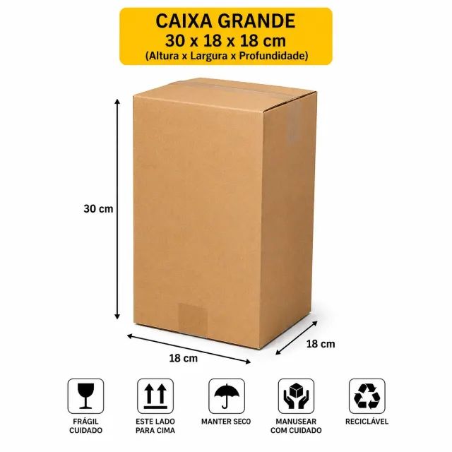 Caixa Papelão 30x18x18 25 unidades - Foto 4