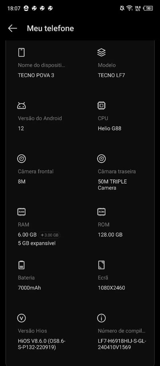 Tecno Pova 3 - 128Gb / 6+5 RAM (Celular Gamer). - Foto 4