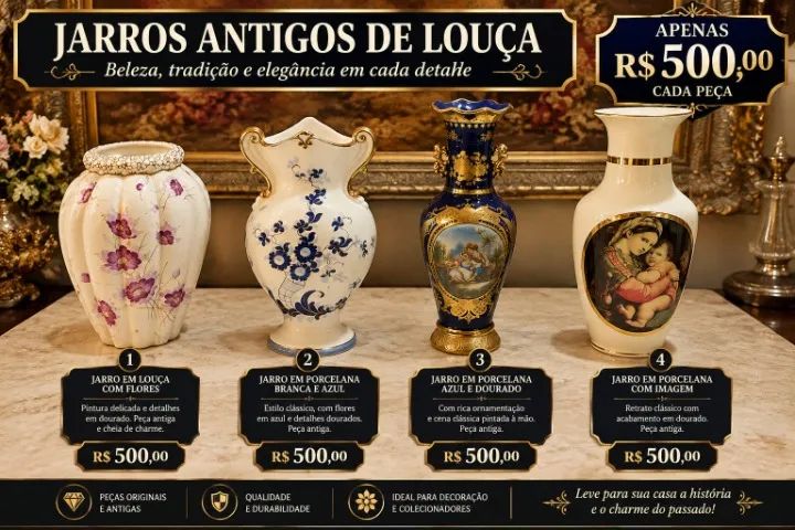 Coleção raras antiguidades 