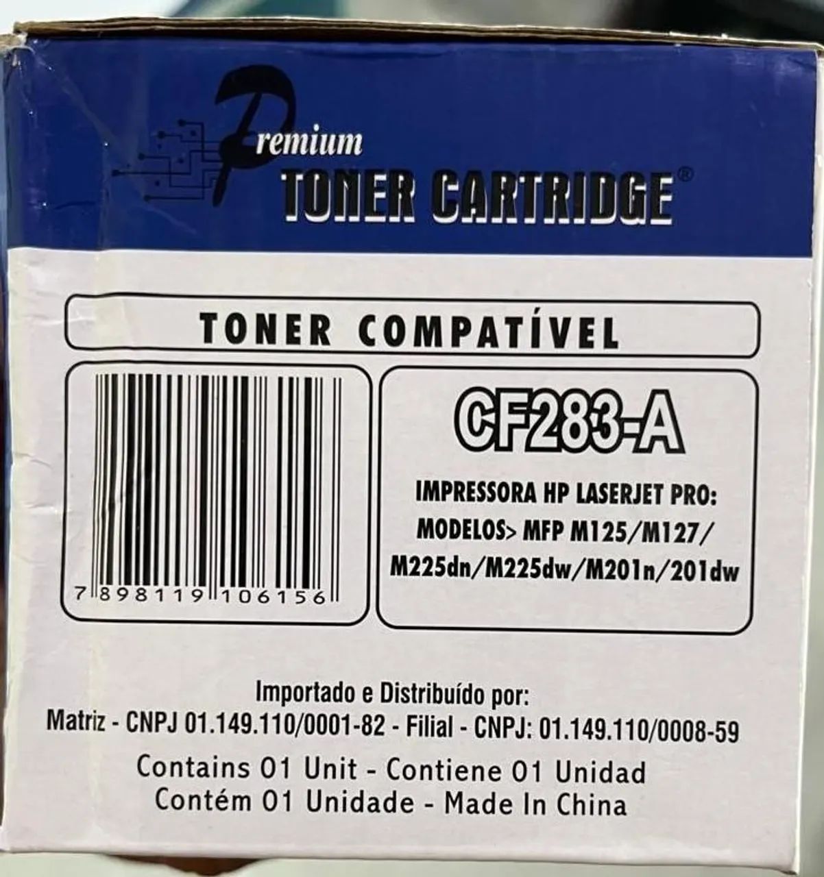 Tonner com 9 unidades valor 200.00