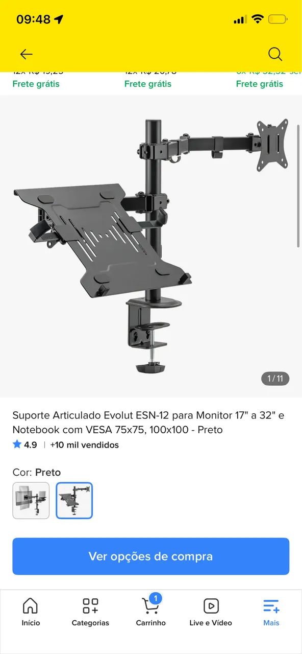 Monitor Samsung 24? + suporte homeoffice - Foto 5