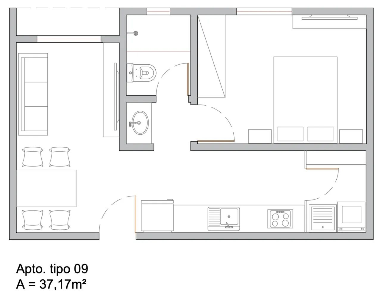 APARTAMENTO DE 1 DORMITÓRIO PRÓXIMO A UNIFEBE - Foto 2