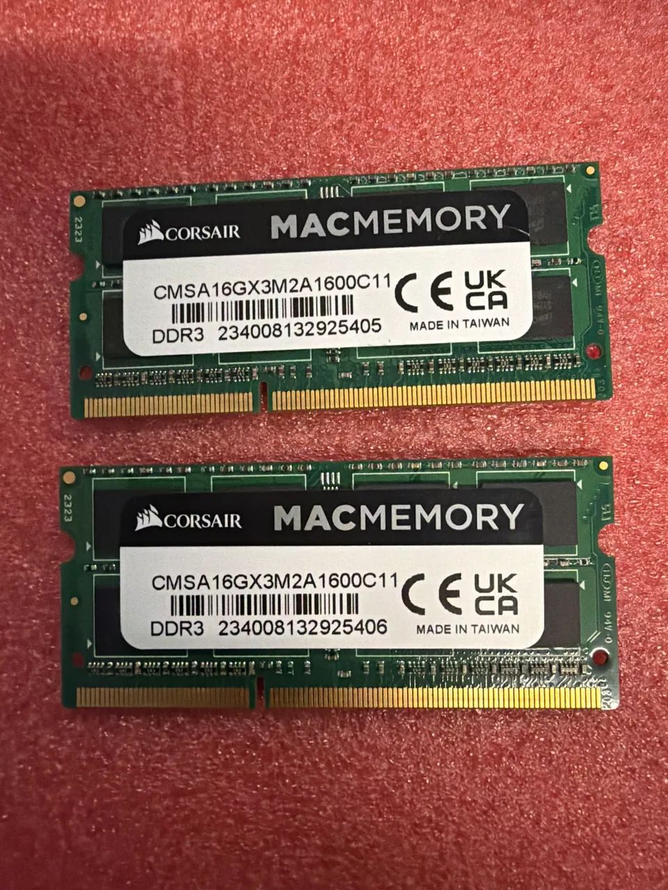 16gb de memória em dois pentes Macmory da Corsair