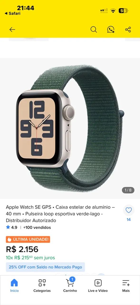 Apple Watch SE 2ª geração - Foto 4