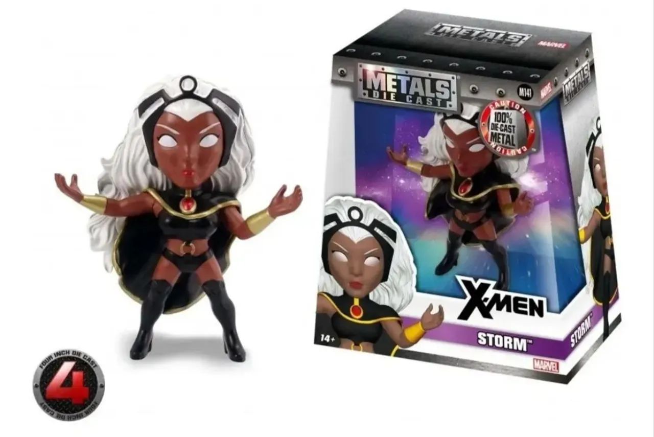 Figura colecionável de metal fundido da Tempestade da Marvel, dos X-Men.