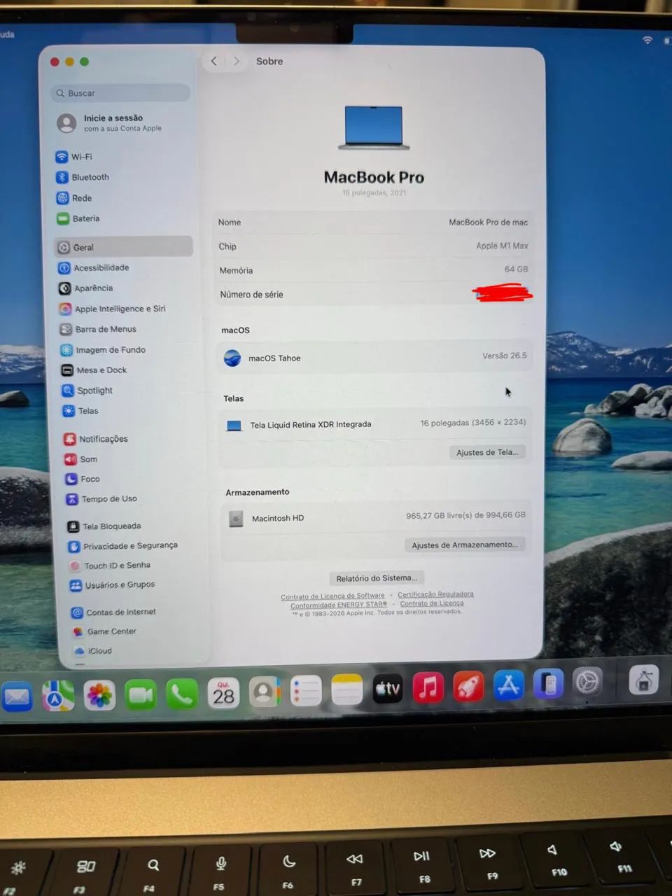 MacBook Pro 2021 - N1 MAX - 64gb - SSD 1tb - Foto 2