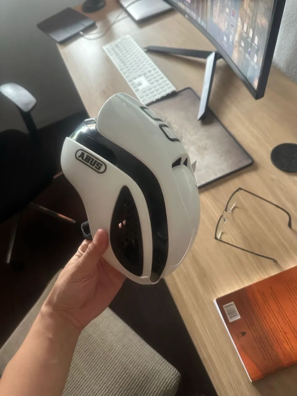 Capacete speed road ciclismo Abus Gamechanger branco S - Foto 3