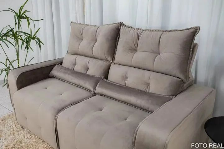 SOFÁ MINAS 1,80CM RETRÁTIL E RECLINÁVEL EM OFERTA  - Foto 4