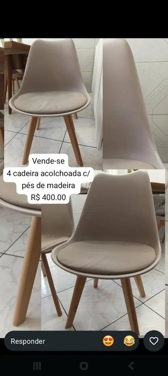Vende-se 4 cadeiras 