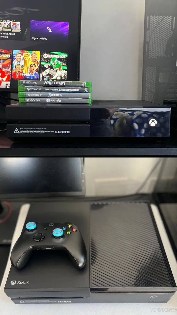 Xbox One 500GB - Com 1 Controle Original e 4 Jogos (Minecraft, FIFA)